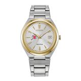 Women's Silver/Gold Utah Utes Eco-Drive Two-Tone Watch