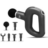 WBM Smart Muscle Massage Gun- Deep Tissue Massager w/ 3 Speed Modes & 6 Interchangeable Heads in Black, Size 14.0 H x 11.0 W x 3.35 D in | Wayfair