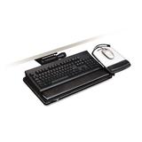 3M Knob Adjust Keyboard Tray 9.75" H x 7.9" W Desk Keyboard Platform Metal in Black, Size 7.2" H x 11.7" W x 24.4" D | Wayfair MMMAKT150LE