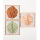 Sullivans Decor Framed Wall Art Multicolor - Soft Rust Dried Palm Leaf Framed Wall Art Set