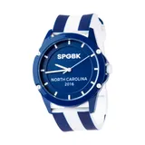 Spgbk Unisex Hall Blue And White Silicone Band Watch
