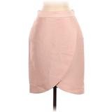 Stella McCartney Casual Wrap Skirt Knee Length: Pink Print Bottoms - Women's Size 8