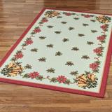 Christmas Bells Rectangle Rug Red, 5' x 8', Red