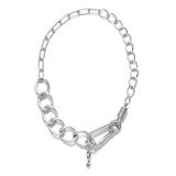cabi Women's Necklaces Silver - Cubic Zirconia & Silvertone Swagger Curb Chain