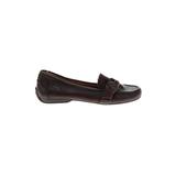 FRYE Flats: Brown Print Shoes - Women's Size 7 1/2 - Almond Toe