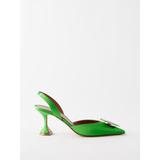 Begum 70 Crystal-embellished Satin Slingback Pumps