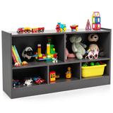 Isabelle & Max™ kids 5-cube Toy Storage Cabinet 2-shelf Wooden Bookcase School Organizer Grey Wood in Brown/Gray, Size 24.0 H x 44.0 W x 12.0 D in