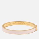 Idiom 'stop And Smell The Roses' Gold-plated Bangles - Metallic - Kate Spade Bracelets