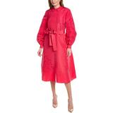Silk Trench Dress - Red - Carolina Herrera Dresses