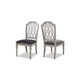 Jennifer Taylor Home Dauphin Geometric Upholstered Dining Side Chair, Set Of 2, Gray