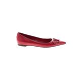 Valentino Garavani Flats: Red Print Shoes - Women's Size 37 - Pointed Toe