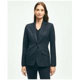 Brooks Brothers Women's Stretch Wool 1-Button Jacket | Navy | Size 6