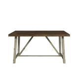 Gracie Oaks Zahri 35.5" Dining Table Wood/Metal in Brown/Gray/White, Size 30.0 H x 35.5 W x 59.5 D in | Wayfair C6FF7F2777A34433952119355153FBBC