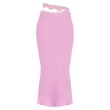 Mathilda Lace Trim Satin Maxi Skirt