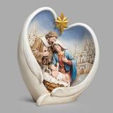 Holy Family in Wings Sculpture Off White , Off White