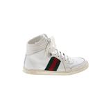 Gucci Sneakers: White Stripes Shoes - Women's Size 35.5 - Round Toe