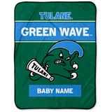 Chad & Jake Tulane Green Wave 30" x 40" Personalized Baby Blanket