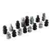 Sophisticate,'Hand Carved Grey Marble-Black Obsidian Chess Pieces Set'