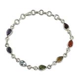 Multi-gemstone chakra bracelet, 'Inner Glow'