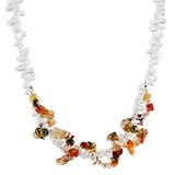 Pearl and rose quartz strand necklace, 'Joy'