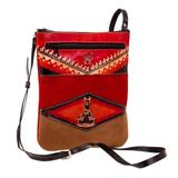 Little Red Llama,'Red Llama Suede Sling with Adjustable Leather Strap'