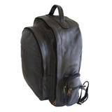 Champion in Matte Black,'Matte Black Leather Padded Backpack from Brazil'