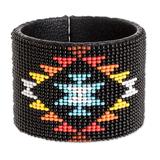 Tribal Energy,'Wide Beaded Cuff Bracelet'