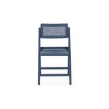 Bayou Breeze Amida Folding Dining Chair Wood in Blue, Size 32.0 H x 18.5 W x 20.0 D in | Wayfair 24F0B07422BA4B81857DE7E60CCC92EF