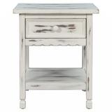 Winston Porter Leesah 24 tall End Table Wood in White, Size 24.0 H x 20.0 W x 23.0 D in | Wayfair FE79B3CFF3CE45C2AA6D88C7B651B286