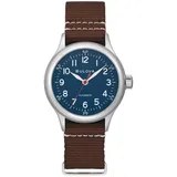 Bulova Men's Military A-11 Automatic Hack Brown Strap Watch, 37Mm
