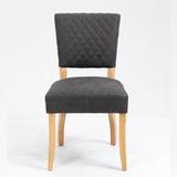 Red Barrel Studio® Josleny Fabric Side Chair Dining Chair Wood/Upholstered in Gray, Size 36.2 H x 19.5 W x 24.5 D in | Wayfair