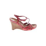 Kenneth Cole REACTION Wedges: Red Print Shoes - Women's Size 11 - Open Toe