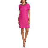 Tweed Wool-blend Shift Dress - Pink - Carolina Herrera Dresses