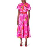 Belted Poppy Print Shirtdress