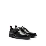 Nappa-leather Monk Shoes With Branded Clip-buckle Strap