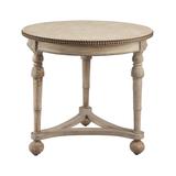 Null Brand End Tables Antique - Cream & Double Brass-Finish Wyeth Round Side Table