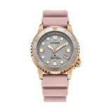 Citizen Women's Promaster Dive Pink Strap Watch - 36.5 Millimeter