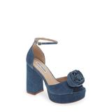 Luminesce Ankle Strap Peep Toe Platform Sandal