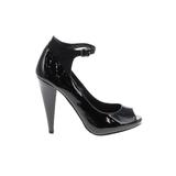 Colin Stuart Heels: Pumps Stiletto Cocktail Black Solid Shoes - Women's Size 7 - Peep Toe