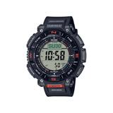 Casio Outdoor Casio Pro Trek Solar Watch Triple Sensor Watching Featuring an Altimeter Barometer Digital Compass Thermometer and 100M WR - Mens Black