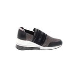 MICHAEL Michael Kors Sneakers: Slip On Platform Casual Brown Print Shoes - Women's Size 9 1/2 - Almond Toe