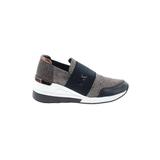 MICHAEL Michael Kors Sneakers: Slip On Platform Casual Brown Marled Shoes - Women's Size 9 1/2 - Almond Toe