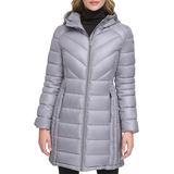 Kenneth Cole Women's Puffer Coats NICKEL - Nickel Contour-Quilted Hooded Puffer Coat - Women