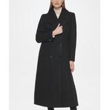 Kenneth Cole Women's Overcoats BLACK - Black Longline Wool-Blend Peacoat - Women