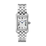 Seiko Women's Essentials Quartz Rectangular Case Stainless Steel Bracelet Watch, Silver