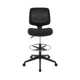 Office Depot Realspace Laristo Mesh/Fabric Mid-Back Drafting Chair, Black