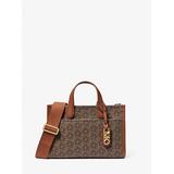 Michael Kors Gigi Small Empire Signature Logo Messenger Bag Brown One Size
