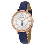 Women's Fossil Gold/Navy Kansas City Royals Jacqueline Leather Watch