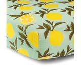 Milkbarn Crib Sheets Lemon - Yellow & Pale Green Lemon Organic Cotton Fitted Crib Sheet