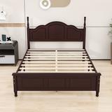 Alcott Hill® Caldarelli Wood Platform Bed w/ Headboard Metal in Brown, Size 43.0 H x 62.0 W x 85.0 D in | Wayfair 737683B615EA4144AD7AB38114EA1728